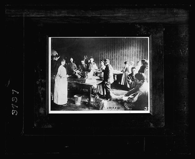 1910s Women Sewing Room Domestic Work Interior Vintage Photograph Print
