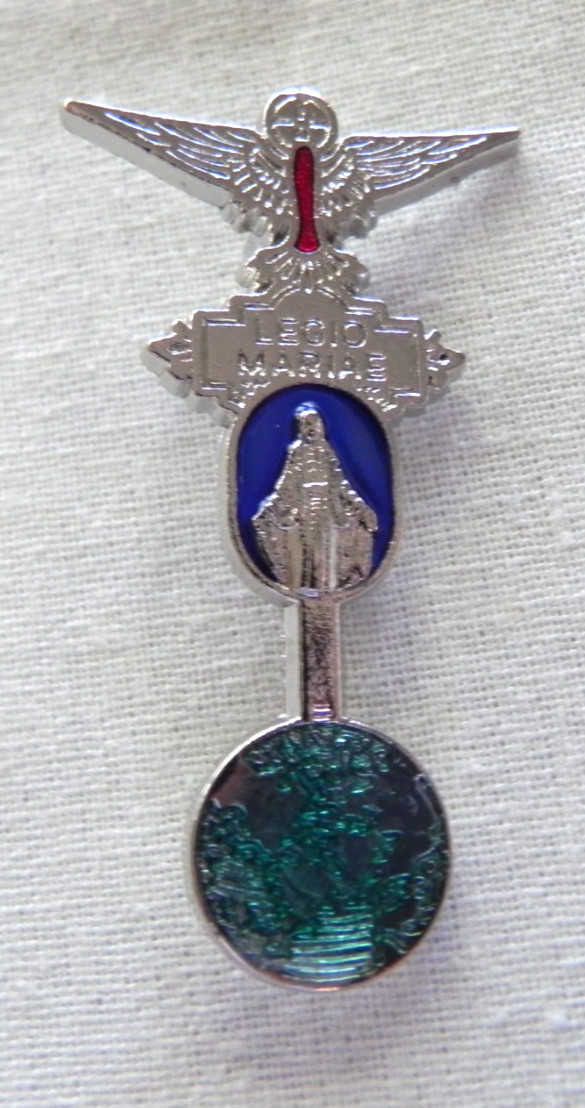 Small LEGIO MARIAE Legion of Mary Catholic Religious Lapel Pin Brooch