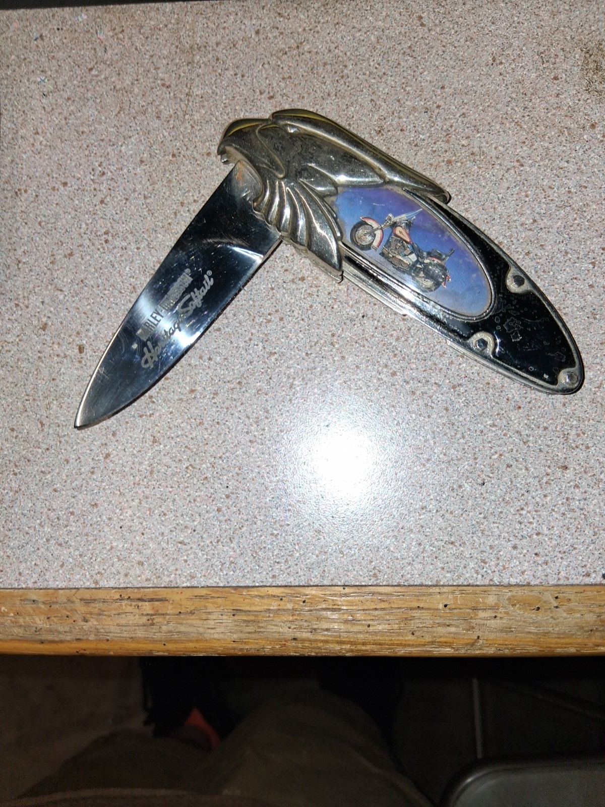 Harley Davidson Heritage Soft Tail Knife - The Franklin Mint Collector Knife Harley Davidson Heritage Soft Tail Knife - The Franklin Mint Collector Knife
