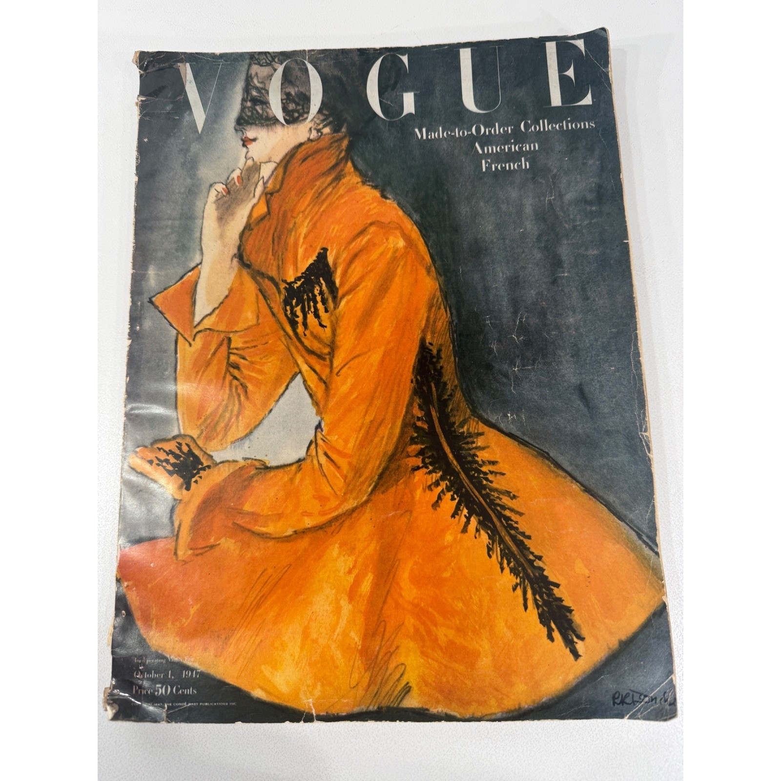 Vintage Vogue Magazine October 1 1947 Made-to-Order Collections Fashion History Vintage Vogue Magazine October 1 1947 Made-to-Order Collections Fashion History