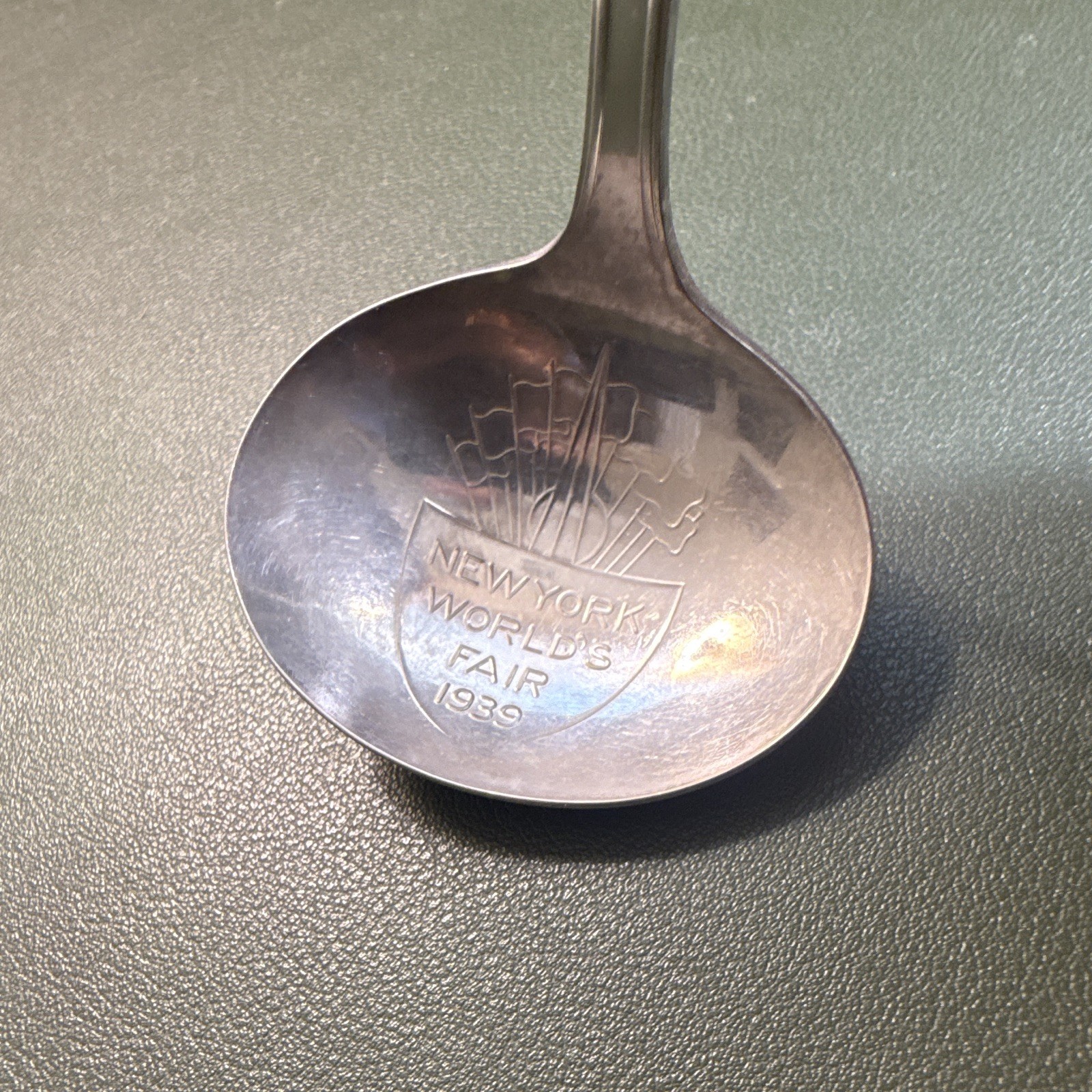 National Silver Co A1 1939-40 New York World’s Fair Souvenir Ladle RARE