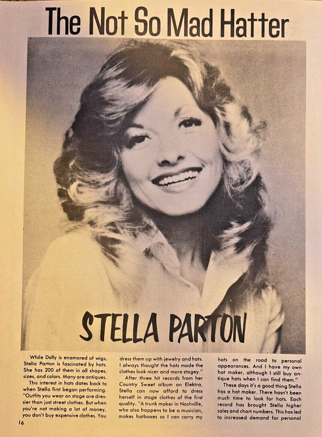 1978 Country Singer Stella Parton