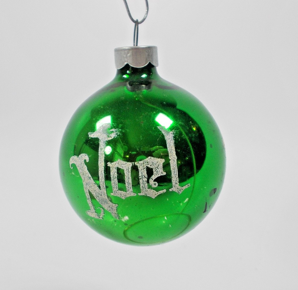 Vtg 1950's Franke Stenciled Noell Christmas Ornament 2.25 Vtg 1950's Franke Stenciled Noell Christmas Ornament 2.25