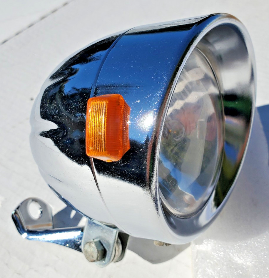 Vtg Schwinn Stingray Fastback Krate Bicycle Ball Pumpkin Head Light 70\'s Bullet