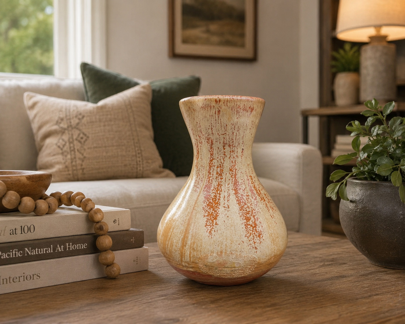 Vintage Hand Thrown ART POTTERY VASE SIGNED KBB, 1944