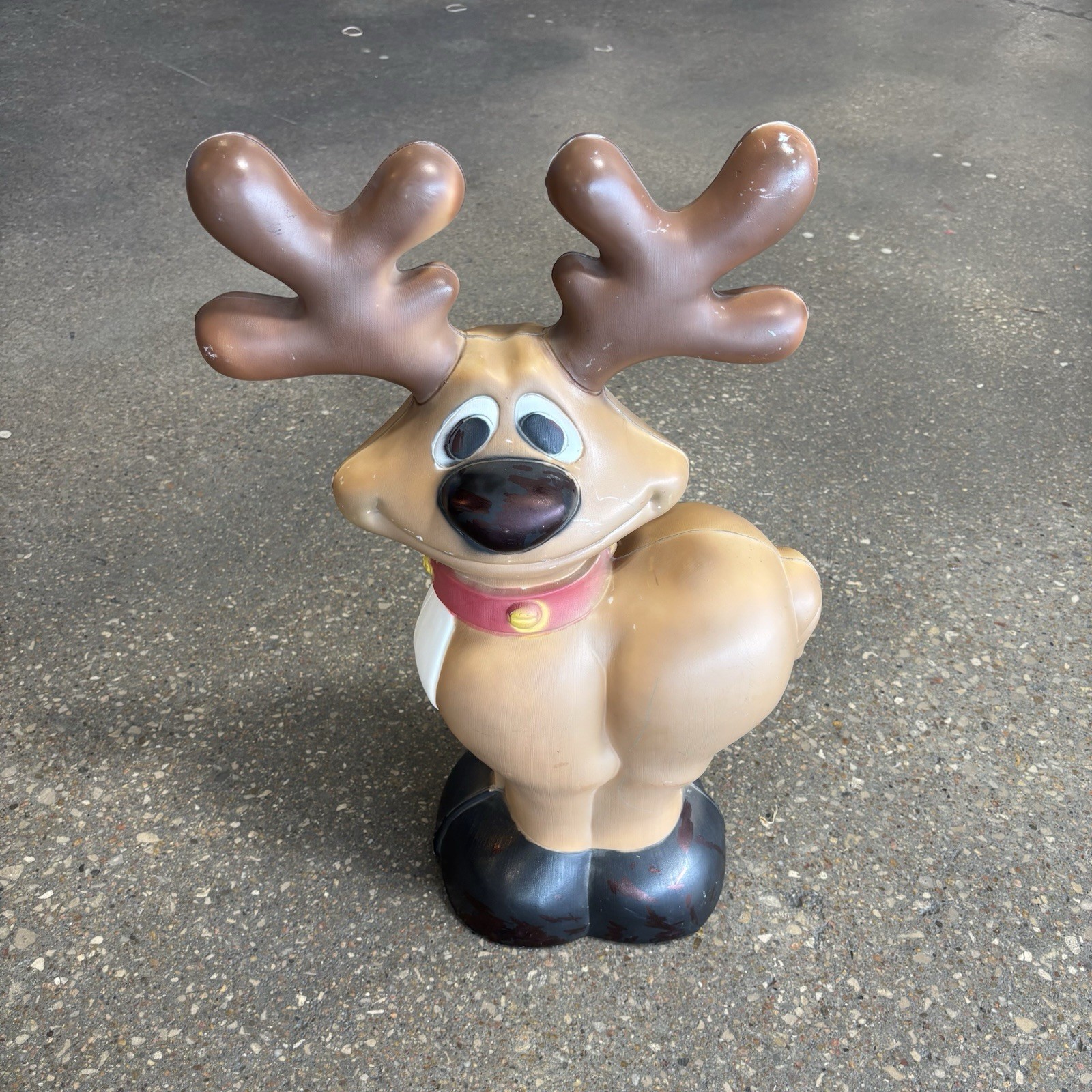 Vintage Smiling Reindeer General Foam Blow Mold Christmas Yard Decor 27