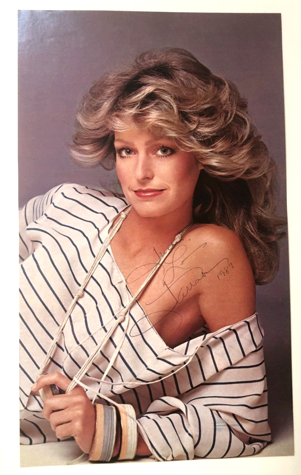 Farrah Fawcett Signed 1987 Magazine Ad – Vintage Autograph – 10.75 x 6.5\ Farrah Fawcett Signed 1987 Magazine Ad – Vintage Autograph – 10.75 x 6.5\