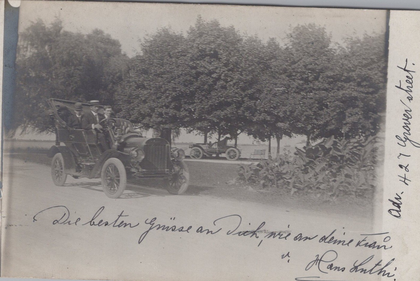 Kenosha WI Brass Era Rambler Touring Car Antique 1909 - RPPC Photo Postcard