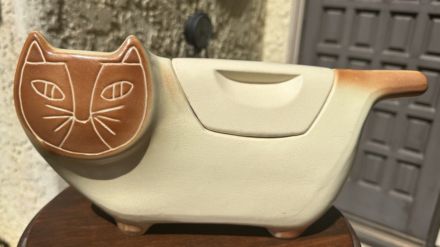 Very RARE Original MCM 1968 W41 Brush McCoy Siamese Cat Cookie Jar USA Very RARE Original MCM 1968 W41 Brush McCoy Siamese Cat Cookie Jar USA