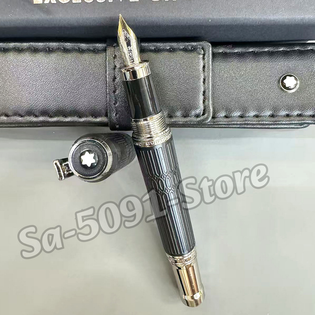 MONTBLANC Victor Hugo Writers Edition Black Resin Fountain Pen Luxury Gift MONTBLANC Victor Hugo Writers Edition Black Resin Fountain Pen Luxury Gift