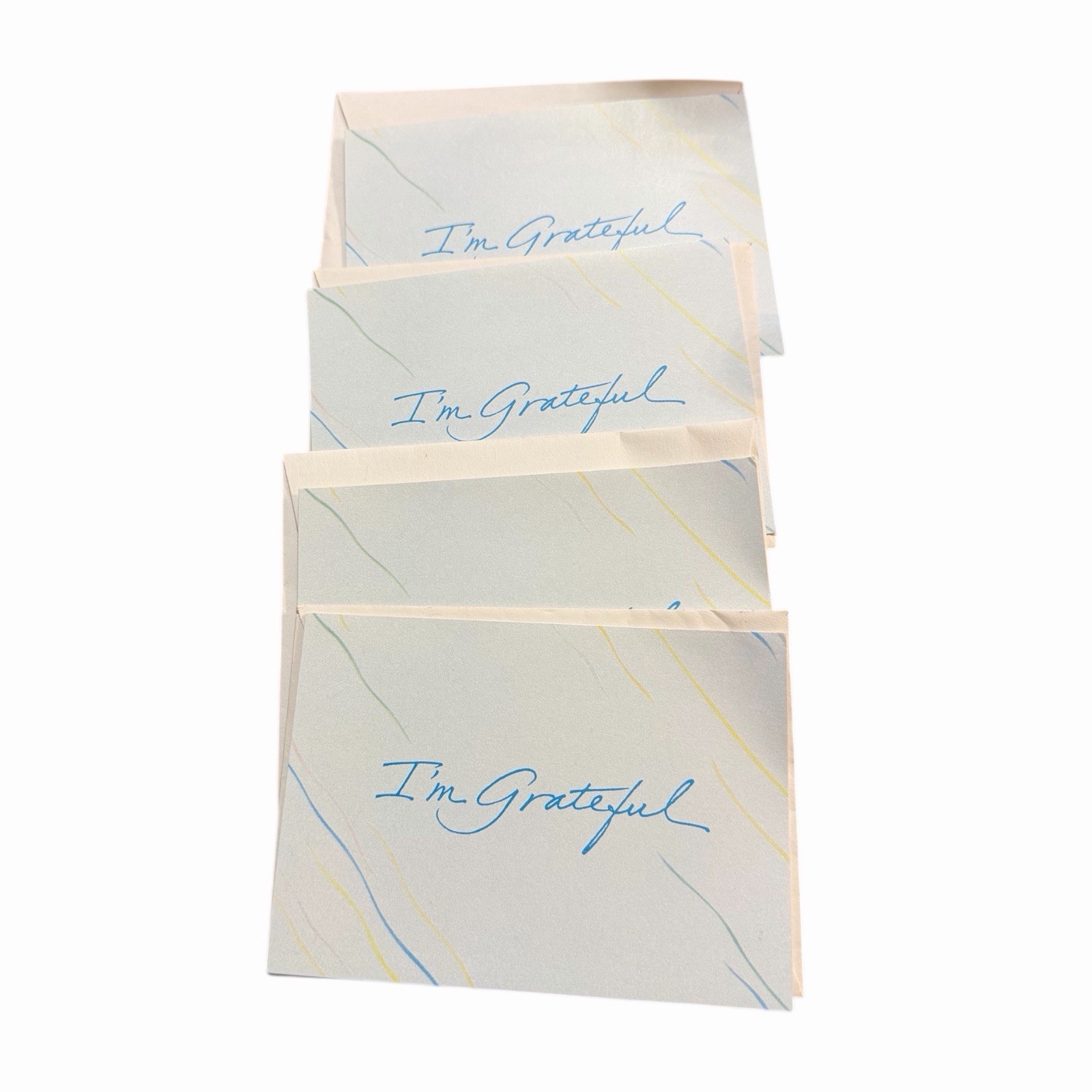 Vintage \'I\'m Grateful\' Thank You Cards with Envelopes - Lot of (4)