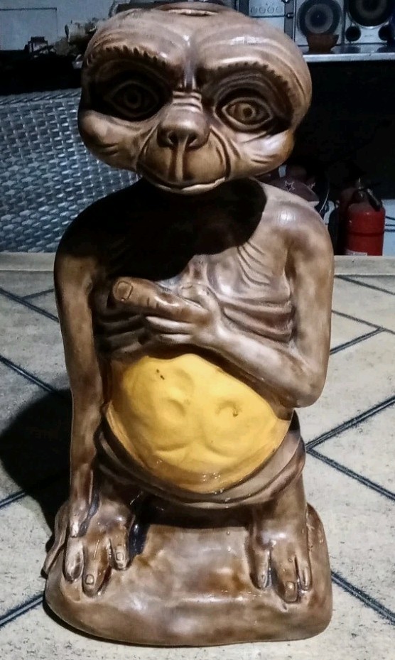 Vintage 1984 Handmade E.T. Extra-Terrestrial Ceramic Night Light Lamp 13\