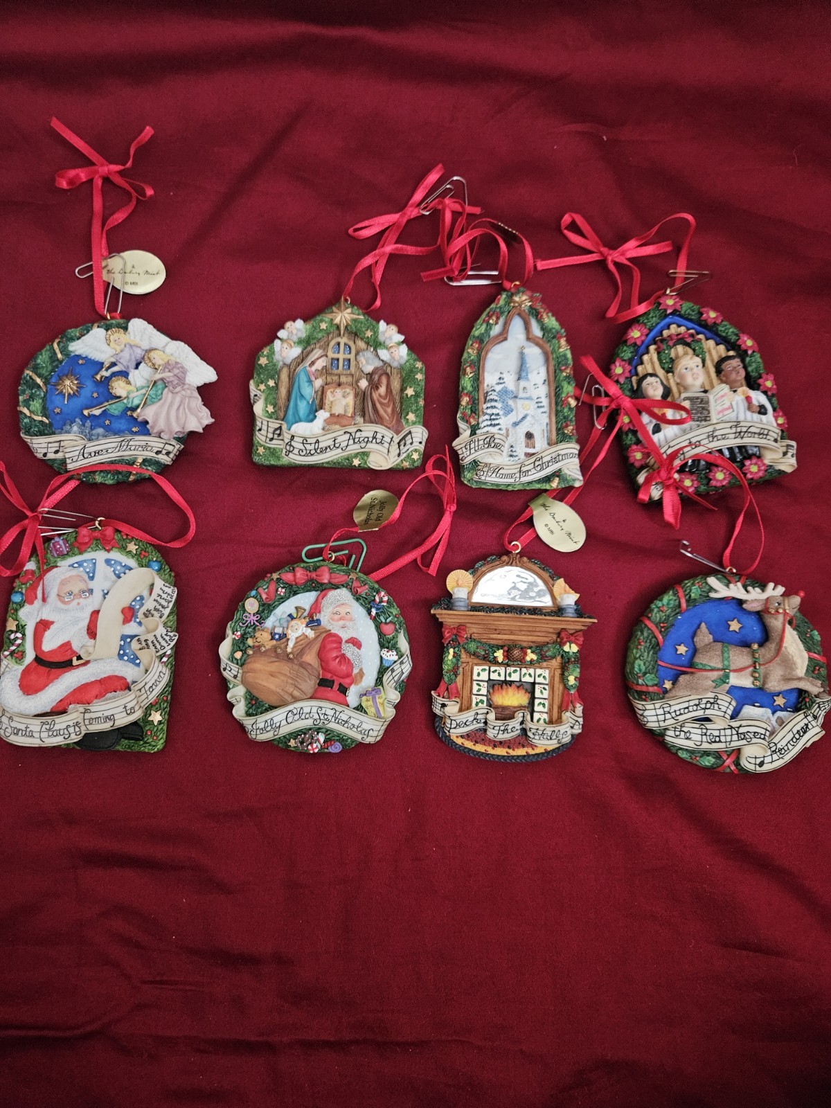 Danbury Mint Lot 8 Musical Ornament Not Working Xmas see photos 