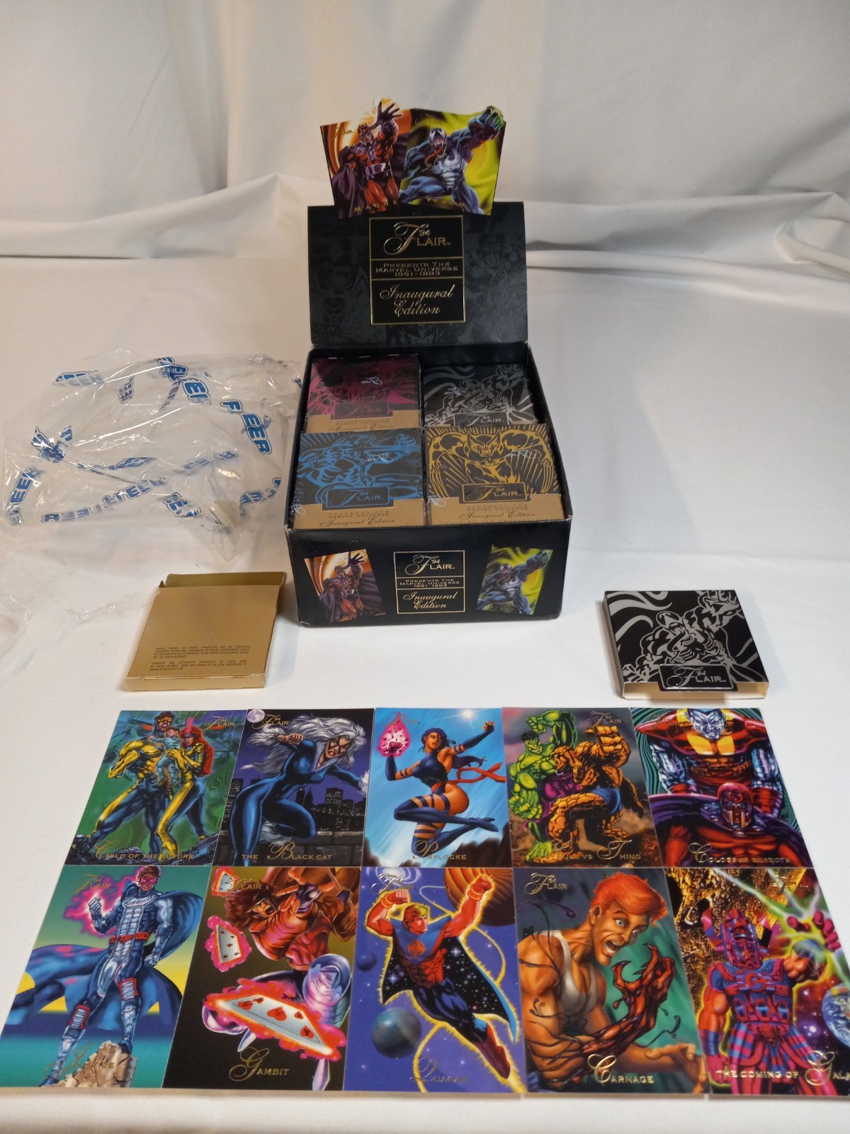 BOX FRESH TESTED 1 1994 Marvel Universe Sealed Packs Flair Inaugural Edition BOX FRESH TESTED 1 1994 Marvel Universe Sealed Packs Flair Inaugural Edition