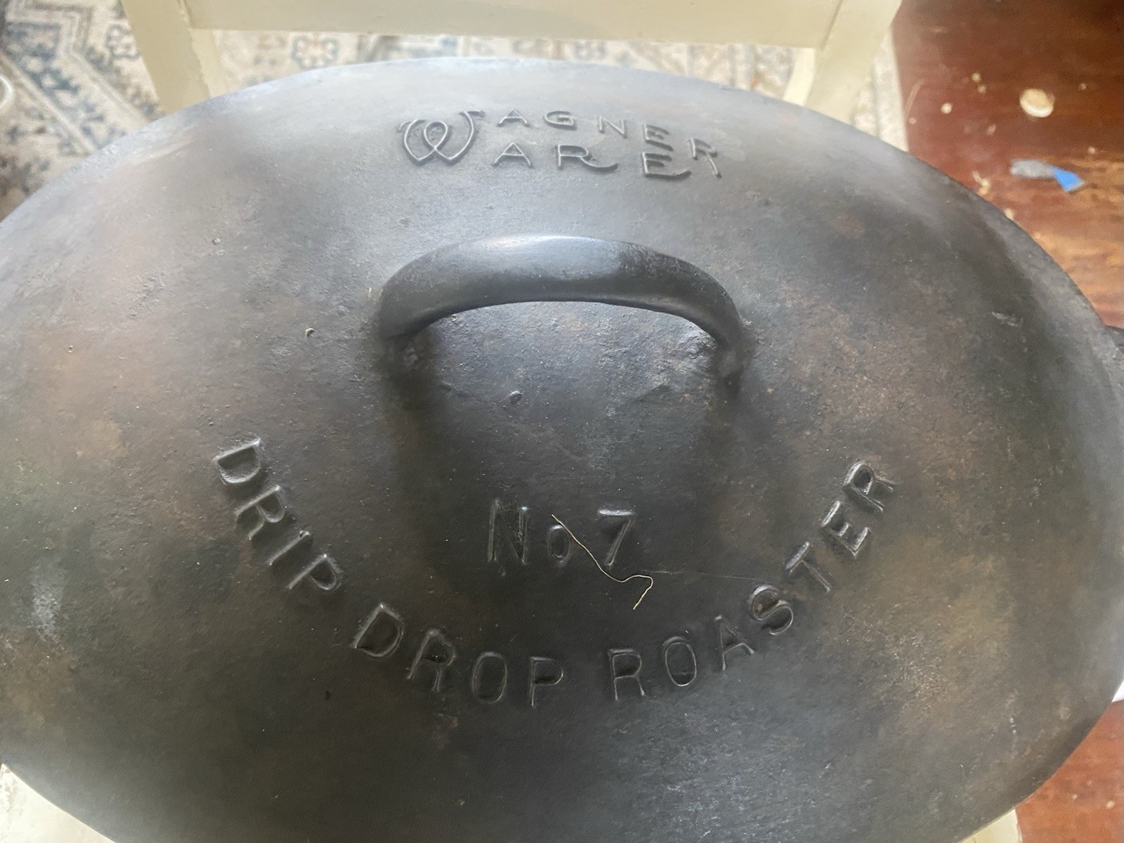 Wagner Sidney O Oval Roaster 1287 With Matching Lid. No Warping Sits Flat