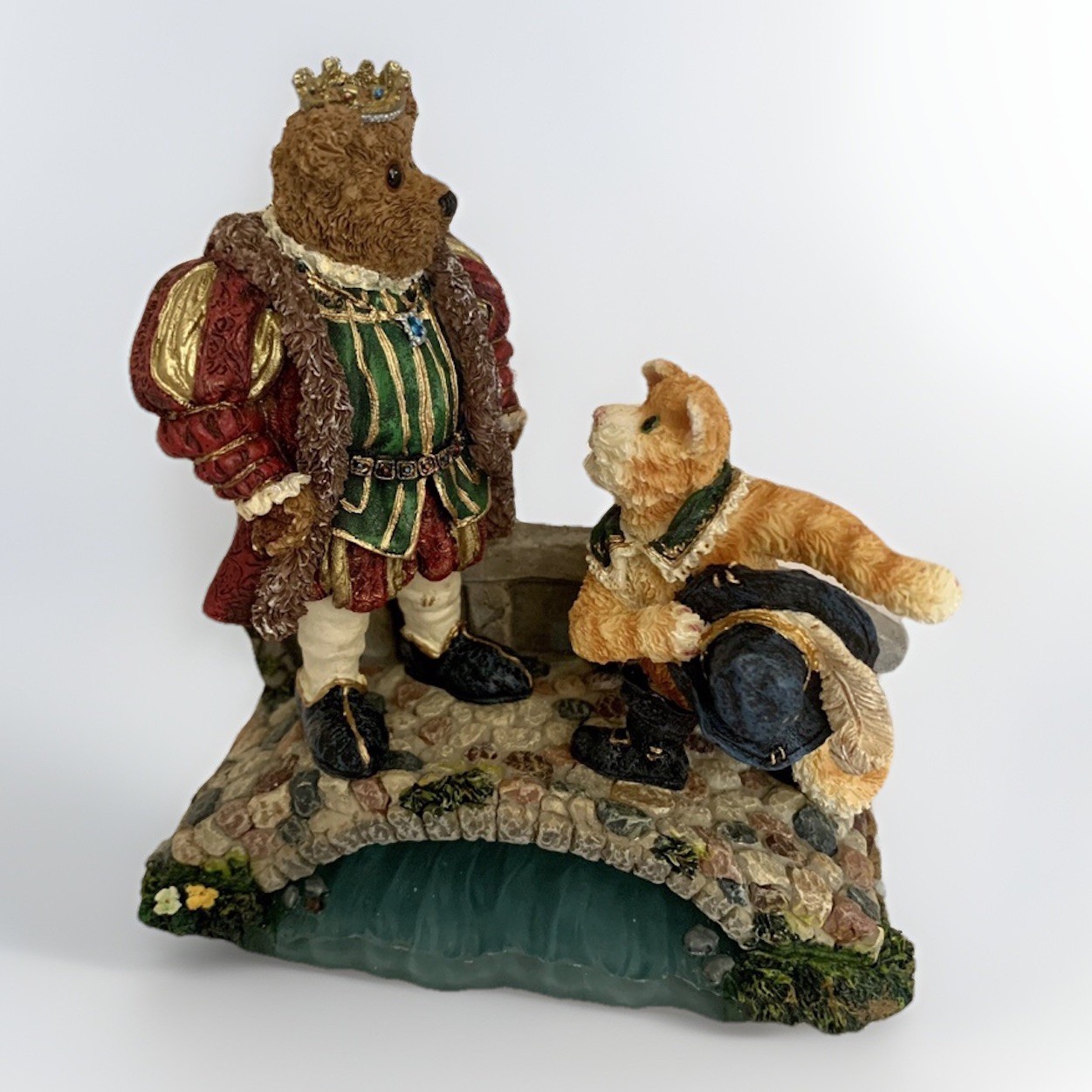 Vintage BOYDS BEARS & FRIENDS PUSS N. BOOTS WITH HIS MAJESTY Figurine New