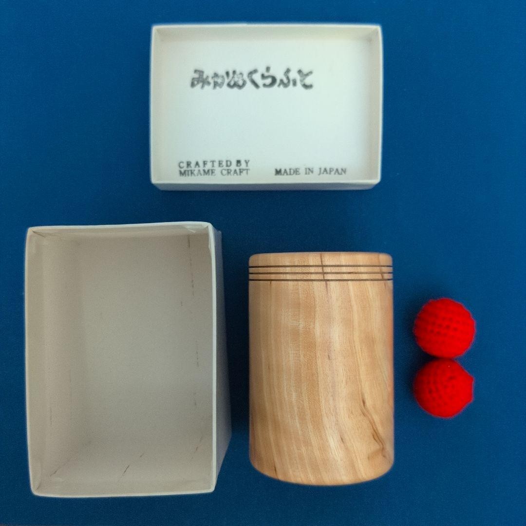 Mikame Craft Chop Cup Wooden Magic Trick Set Table Magic Collectible13+ G273 Mikame Craft Chop Cup Wooden Magic Trick Set Table Magic Collectible13+ G273