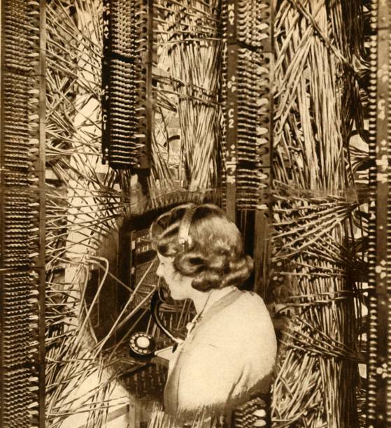 Operator On The Mayfair Exchange Telephone Exchange Old Photo