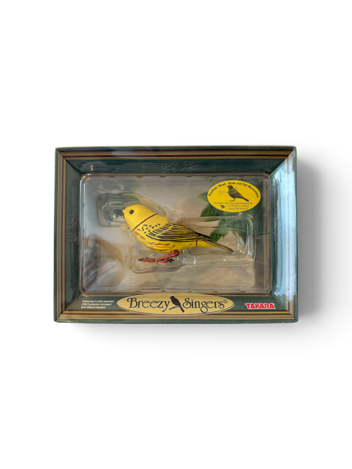 Takara Breezy Singers Yellow Warbler Motion Activated Singing Bird 2003 Vintage