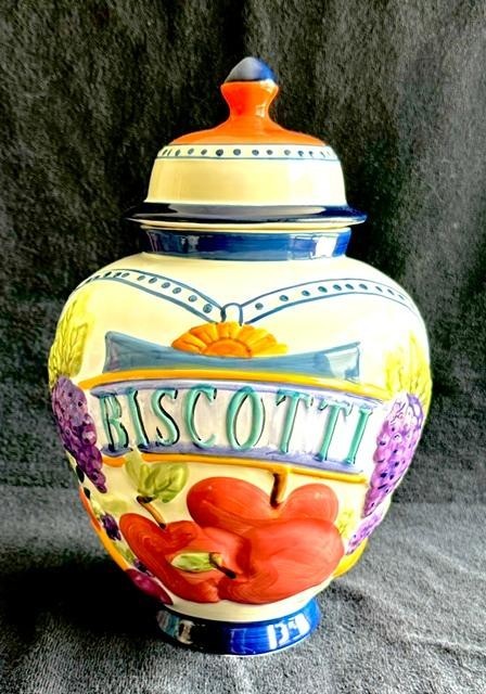 VTG Nonni\'s Biscotti Cookie Jar Canister 12.5\ VTG Nonni\'s Biscotti Cookie Jar Canister 12.5\
