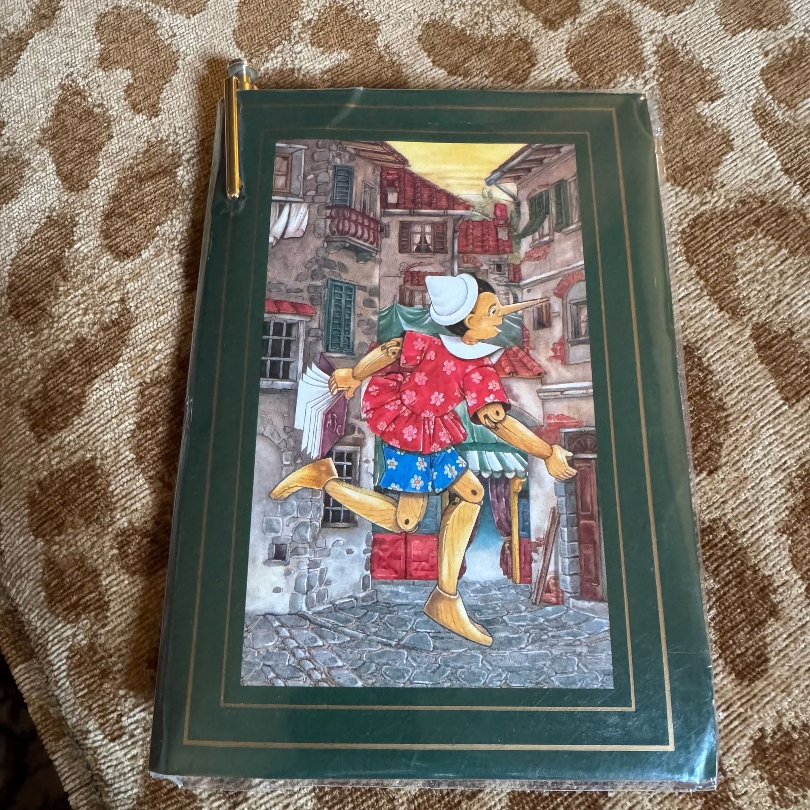 Valentina S.R.L. Pinocchio Italian Stationery Set with Matching Pen Valentina S.R.L. Pinocchio Italian Stationery Set with Matching Pen