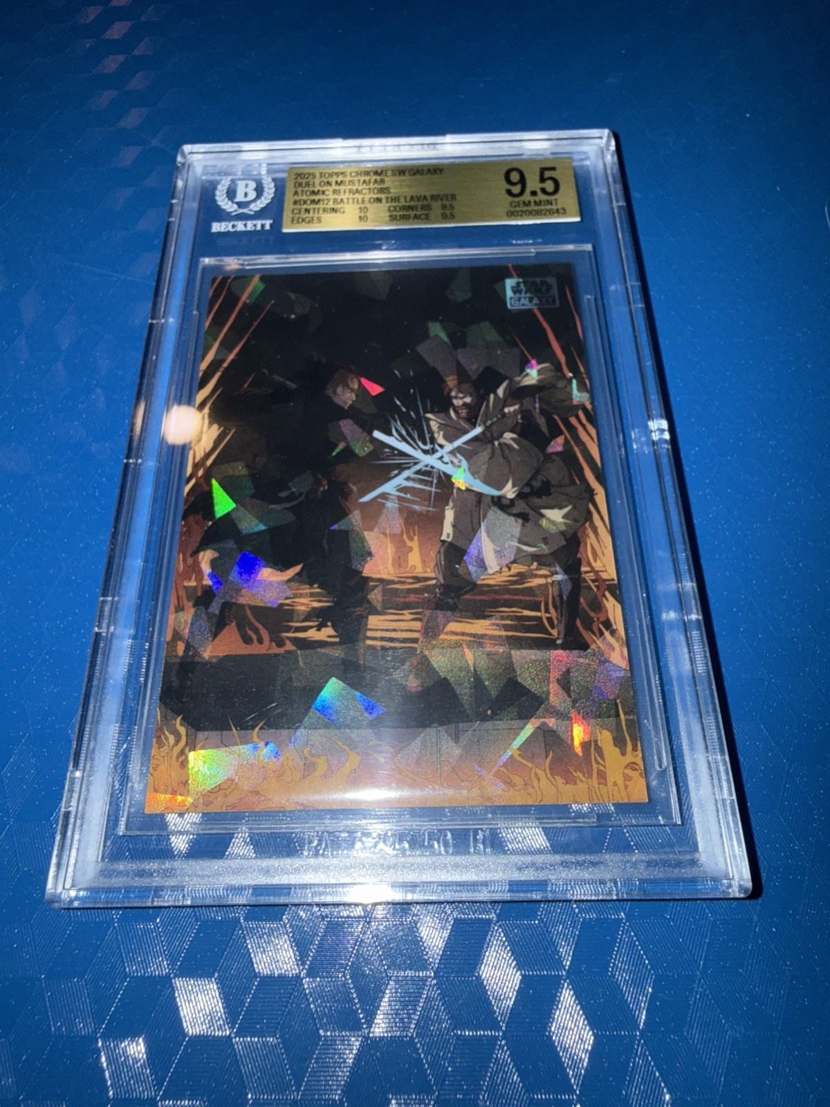 2025 Topps Chrome Star Wars Galaxy Battle on Lava River Atomic 149/150 TRUE GEM+ 2025 Topps Chrome Star Wars Galaxy Battle on Lava River Atomic 149/150 TRUE GEM+