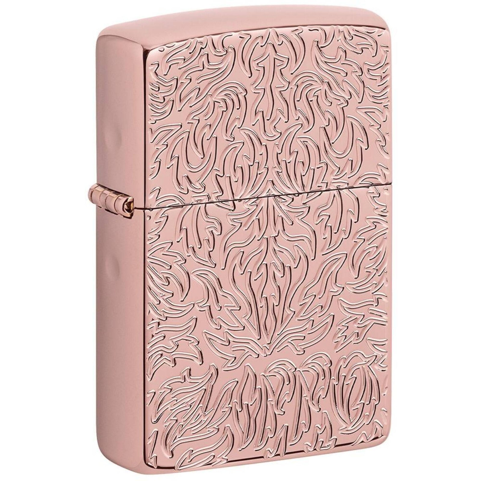 Zippo Windproof Lighter Armor Carved Design Heavy-Walled Finish Rose Gold 49703