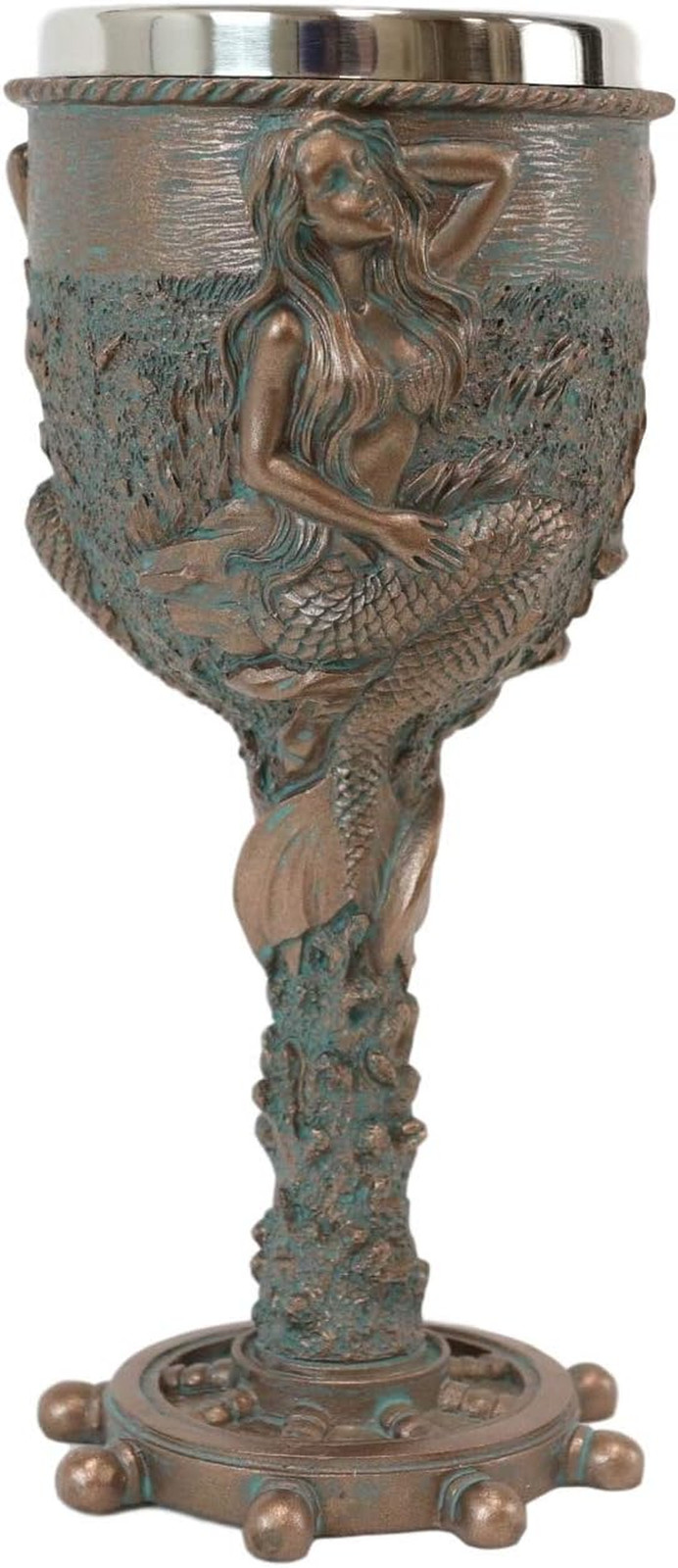 Ebros Nautical Sirens of the Sea Rustic Mermaid Maiden by Coral Reef with Ship H Ebros Nautical Sirens of the Sea Rustic Mermaid Maiden by Coral Reef with Ship H