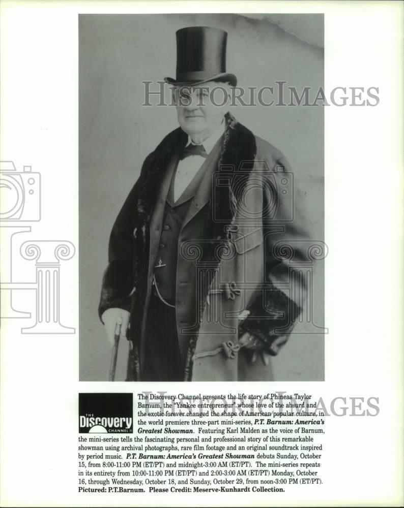 Press Photo Phineas Taylor Barnum Stars in P.T. Barnum: America's Great Showman