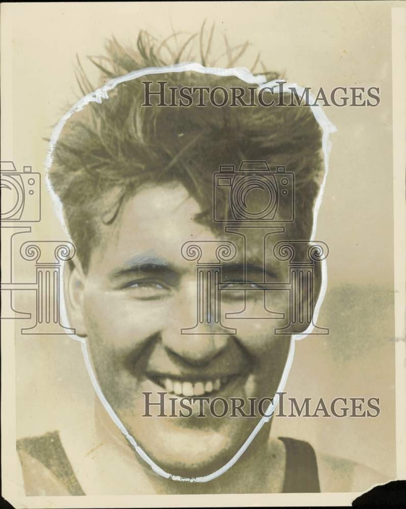 1928 Press Photo Athlete Barney Berlinger of University of Pennsylvania 1928 Press Photo Athlete Barney Berlinger of University of Pennsylvania