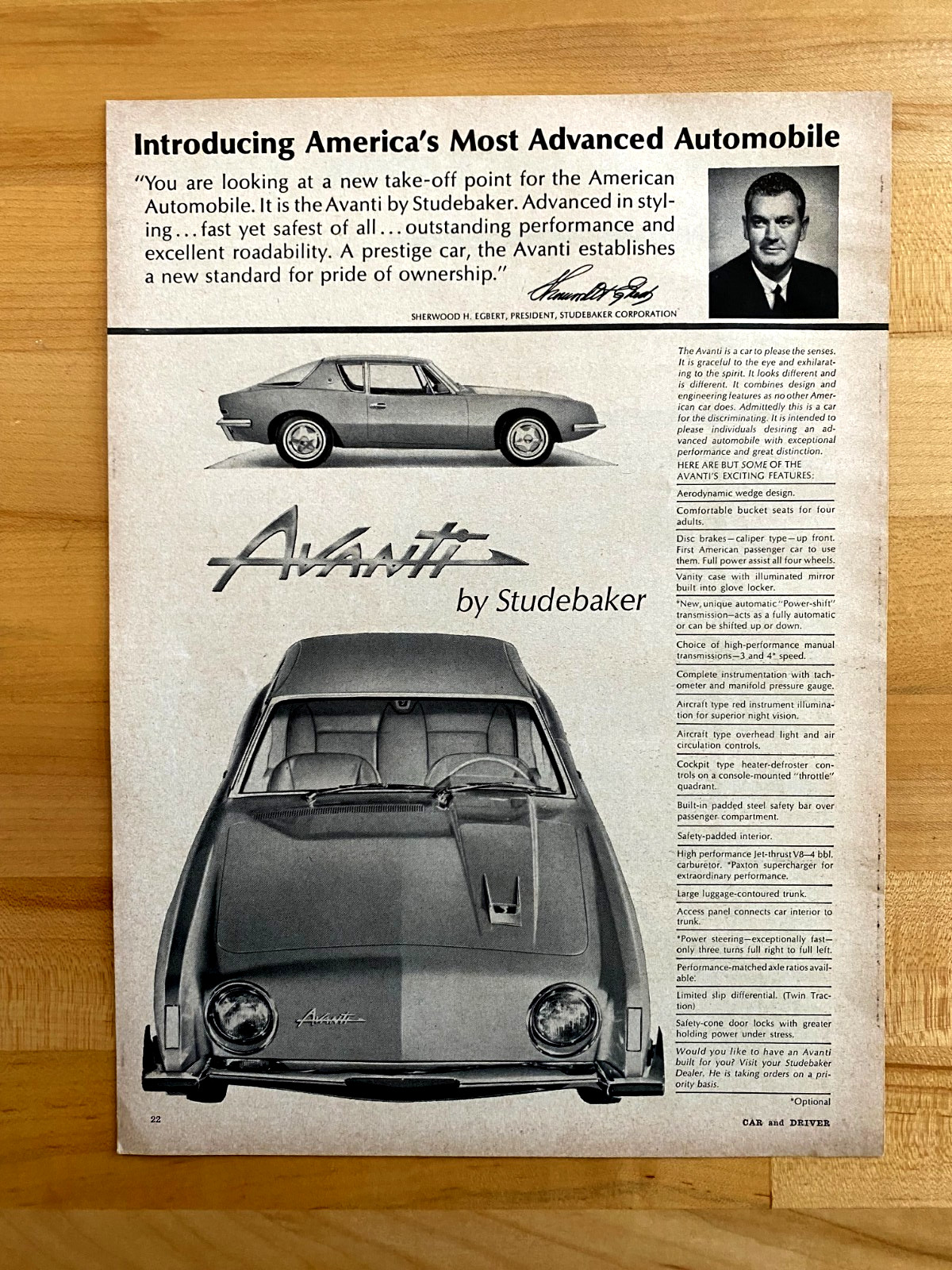 1962 Print Ad Avanti Studebaker