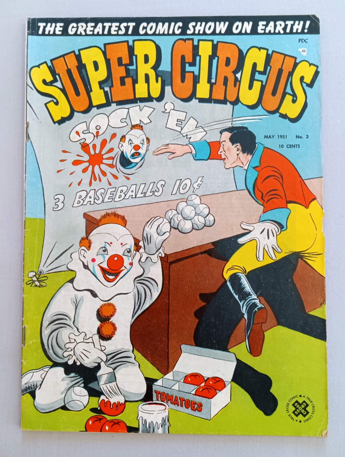 SUPER CIRCUS #3, CROSS PUBLICATIONS, GOLDEN AGE, VG+, 1951 SUPER CIRCUS #3, CROSS PUBLICATIONS, GOLDEN AGE, VG+, 1951