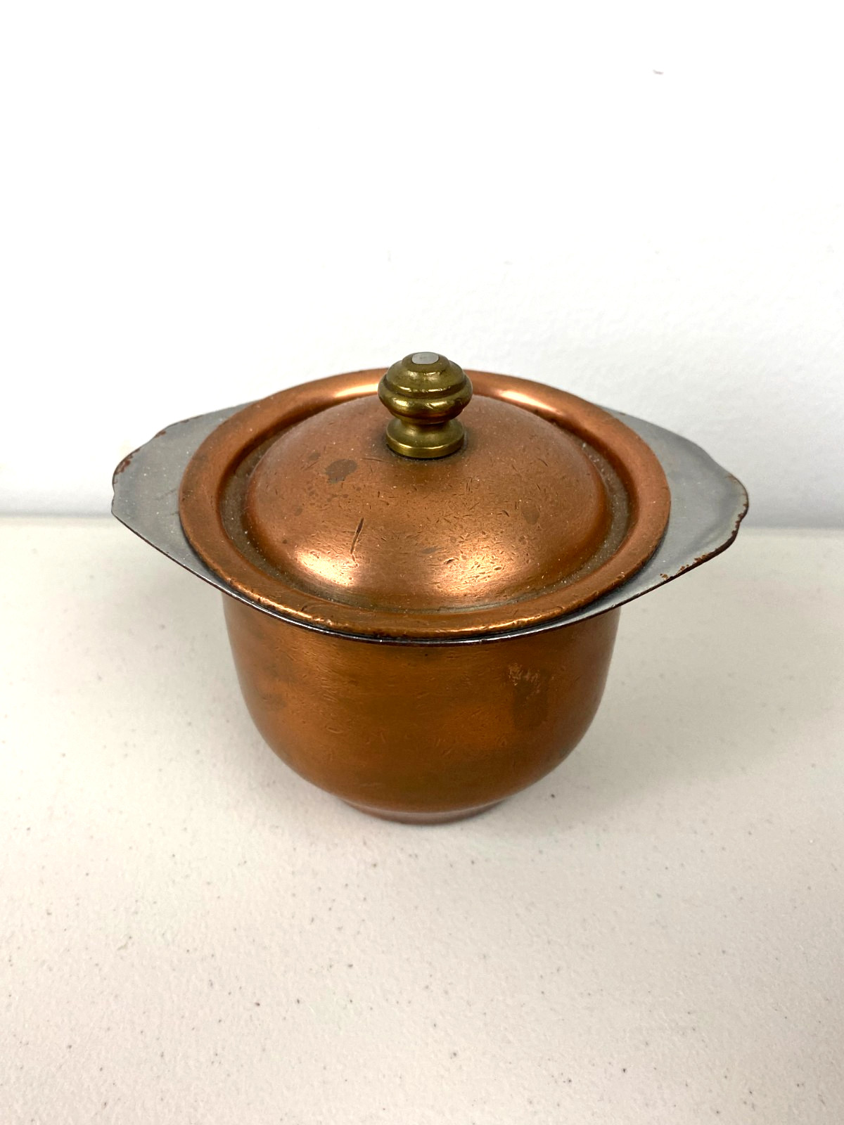 Vtg Legion Utensils Scavullo Small Copper Pot & Lid Restaurant Ware 5x4 CHARMING