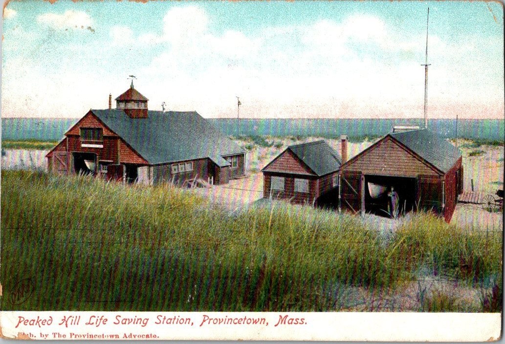 Vintage Postcard 1901-1907 Peaked Hill Life Saving Station, Provincetown, MA Vintage Postcard 1901-1907 Peaked Hill Life Saving Station, Provincetown, MA
