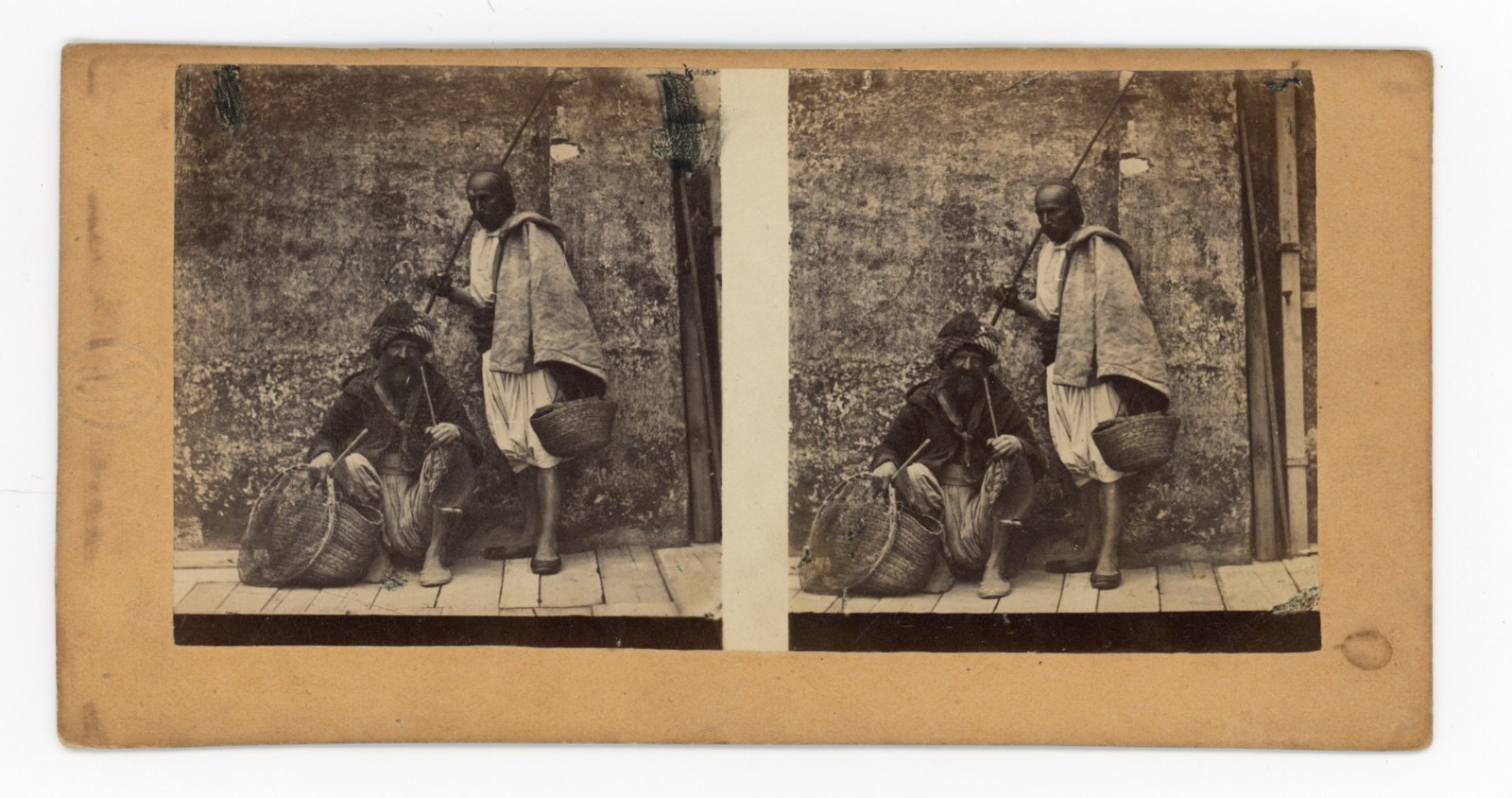 Original Stereoview Photo Algeria 1862 North Africa Two Men on Street Original Stereoview Photo Algeria 1862 North Africa Two Men on Street