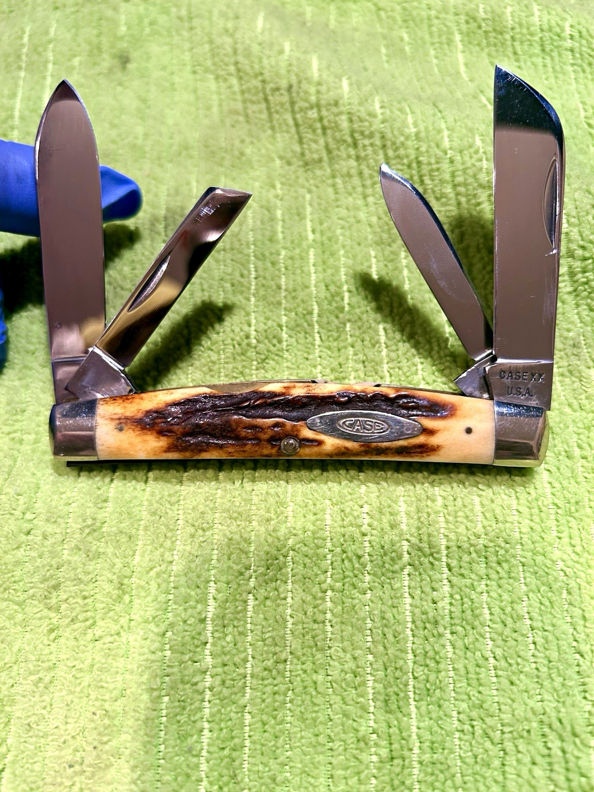 Pre 1964 Case XX USA 5488 Stockman 4-Blade Pocketknife Bone Handle SS Pre 1964 Case XX USA 5488 Stockman 4-Blade Pocketknife Bone Handle SS