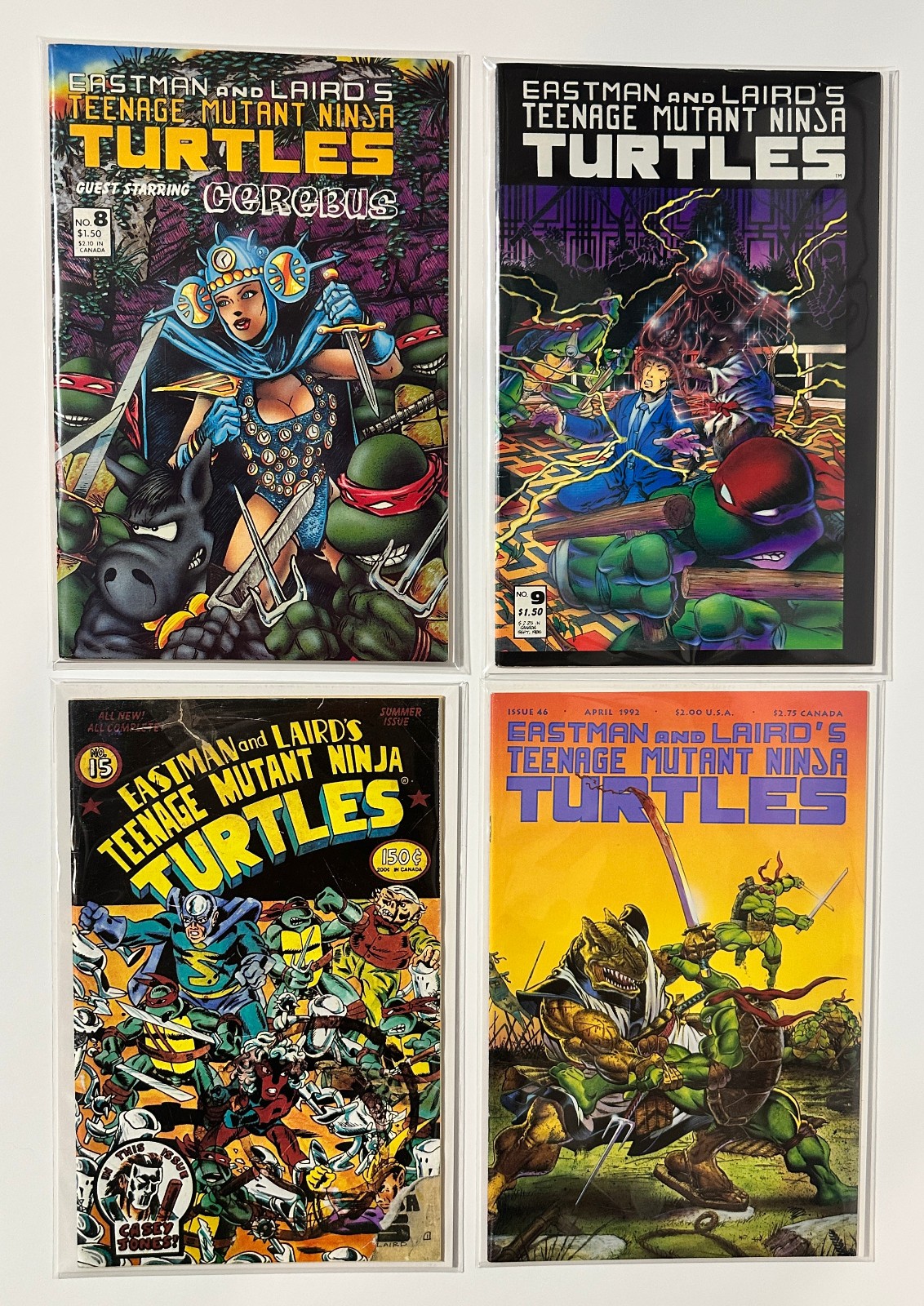 Eastman and Laird Teenage Mutant Ninja Turtles TMNT- #8 #9 #15 #46 NM 9.0 - 9.4 Eastman and Laird Teenage Mutant Ninja Turtles TMNT- #8 #9 #15 #46 NM 9.0 - 9.4