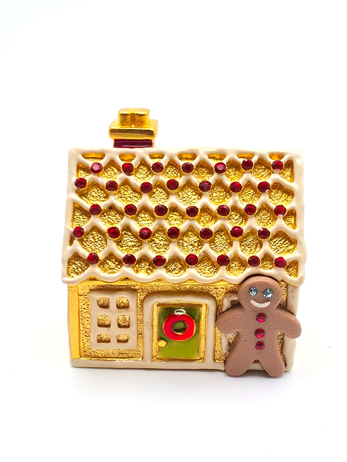 Estee Lauder 2000 Gingerbread House Solid Perfume Compact Unused Vintage