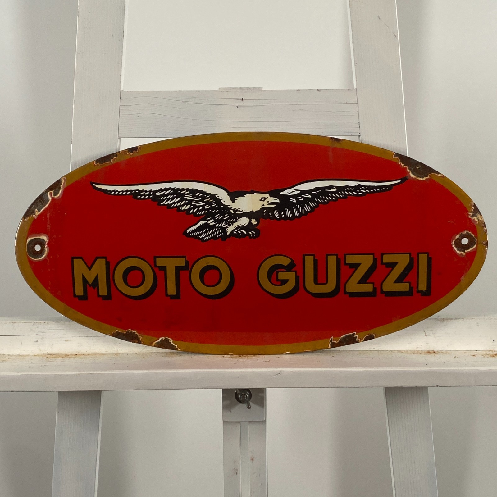 MOTO GUZZI - Advertising Sign - 46x22cm (18.1x8.7\