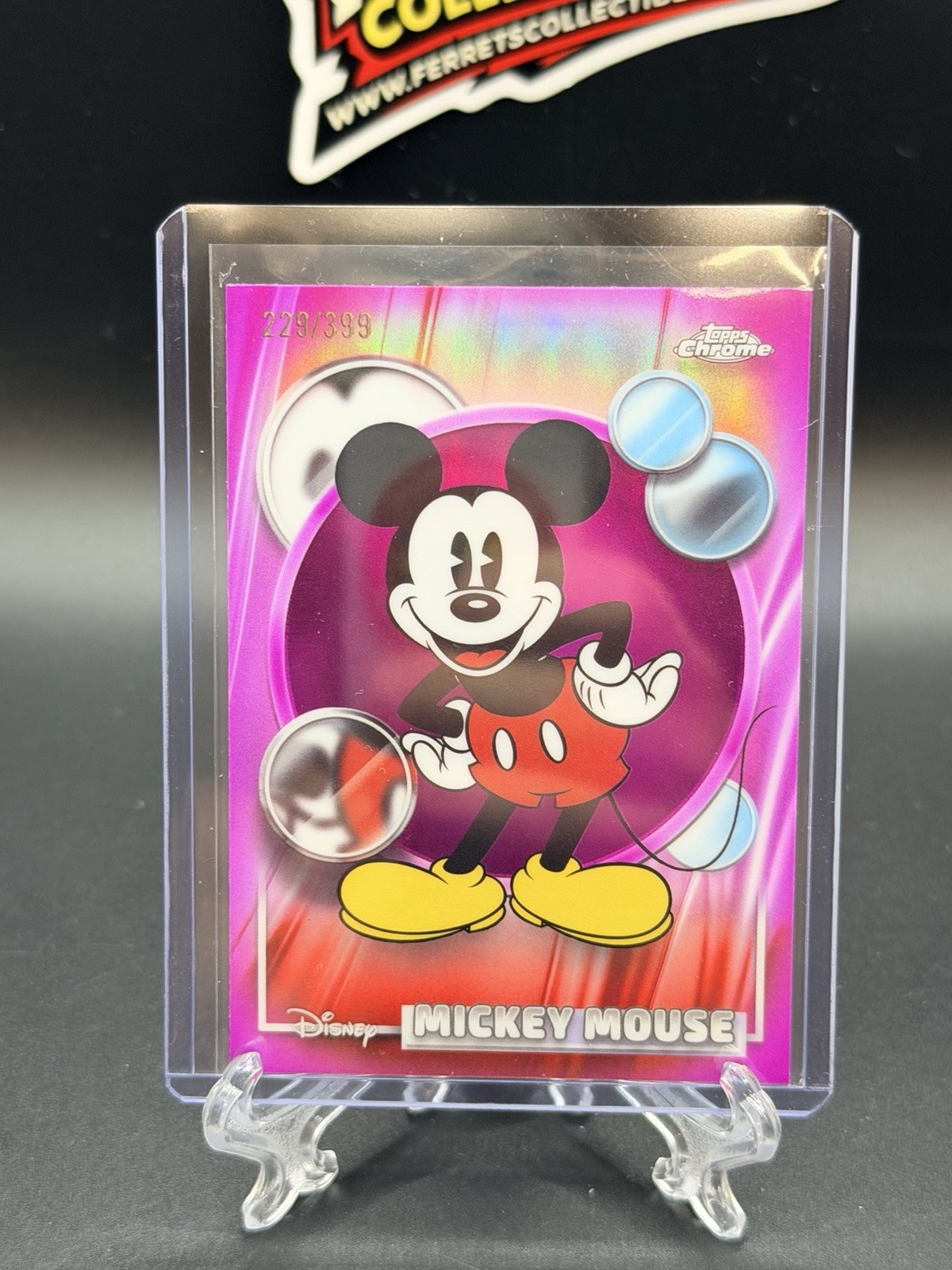 2026 Topps Chrome Disney #50 Mickey Mouse Magenta Refractor /399