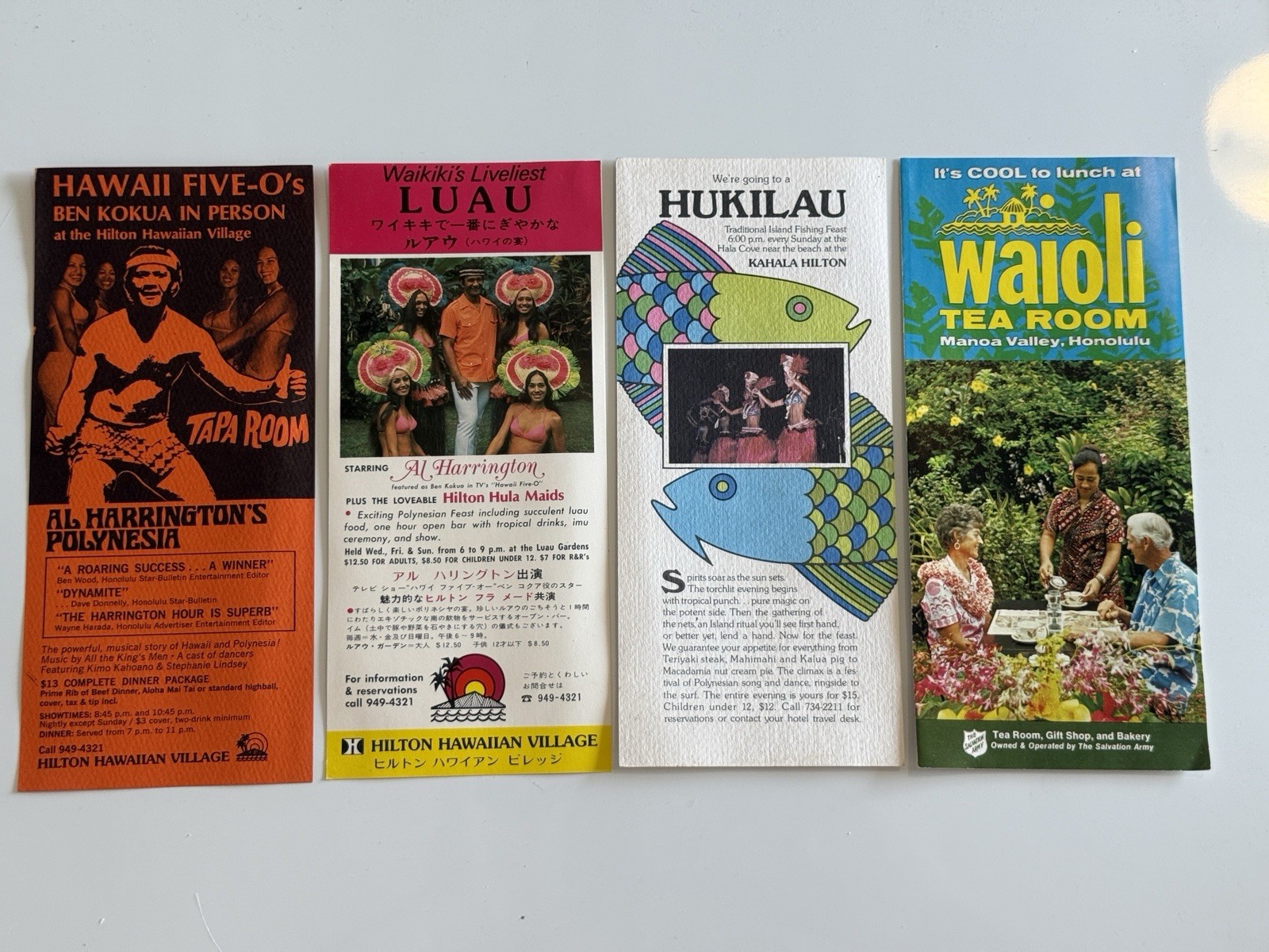 Vintage 1970s HAWAII Brochures AL HARRINGTON Hawaii Five-O Kahala Hilton WAIOLI