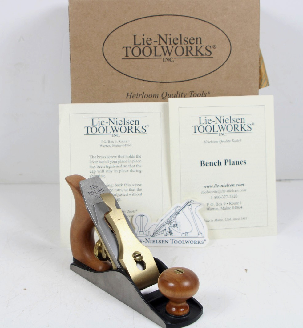 Mint Lie-Nielsen No. 1 Iron Bench Plane NOS in Box w/Papers Inv#CP01