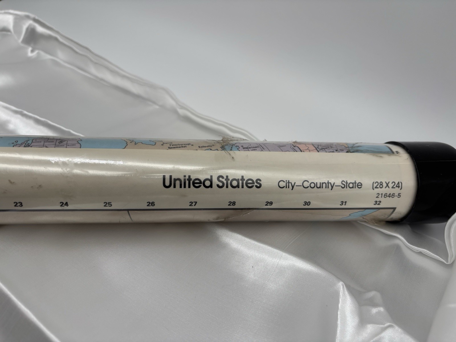 1985 Rand McNally MarketMaps II United States City County State Laminated Map