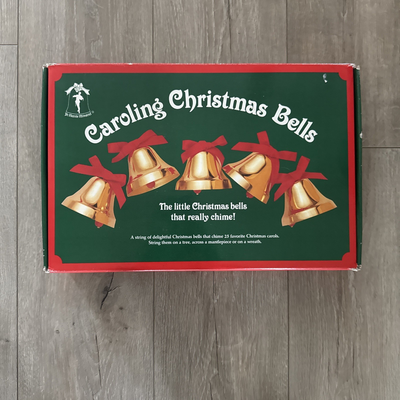 Vintage Ye Merry Minstrel Caroling Christmas Bells Free Standing 25 Songs Tested