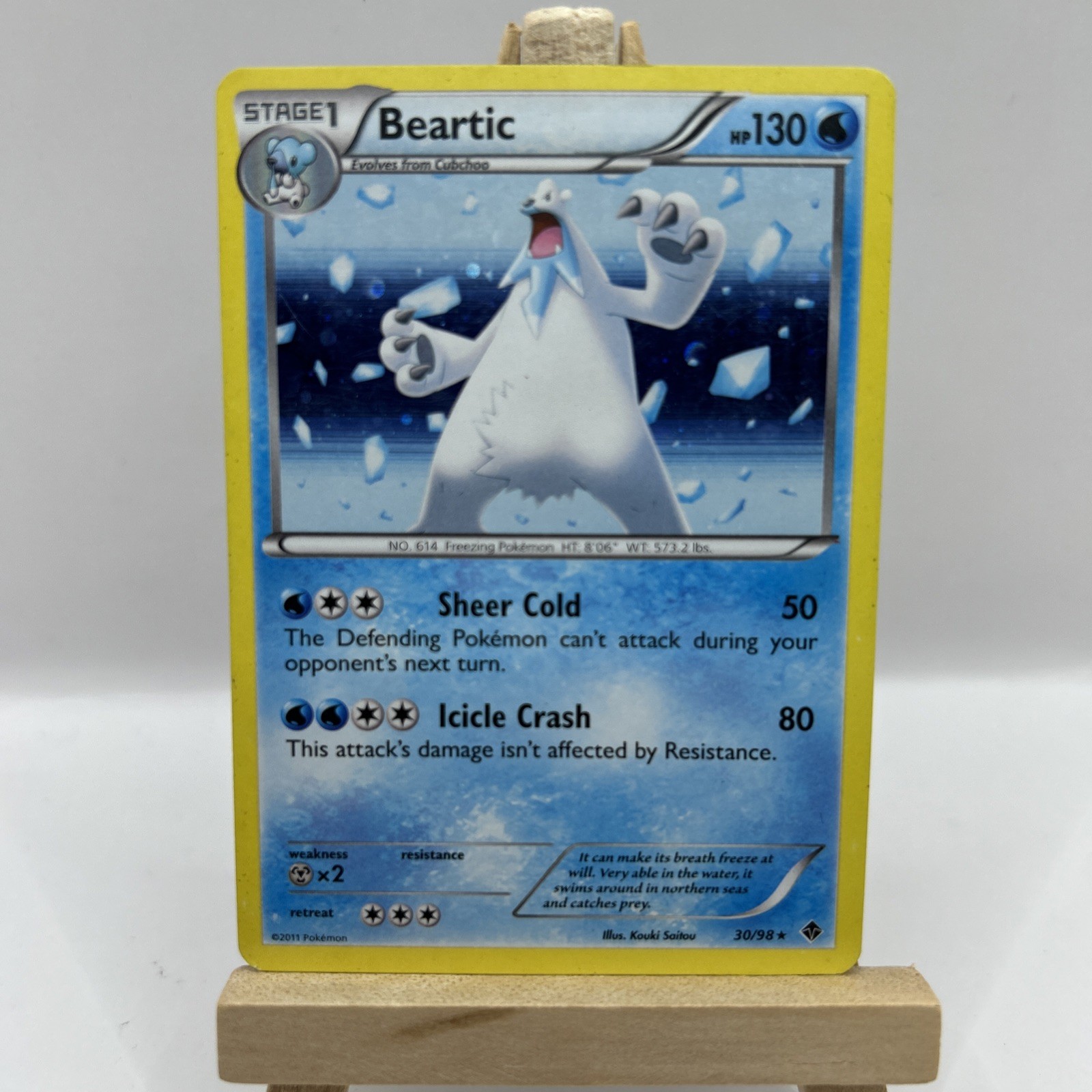 Pokemon TCG Beartic Emerging Powers 30/98 Cosmos Holo Rare MP - HP