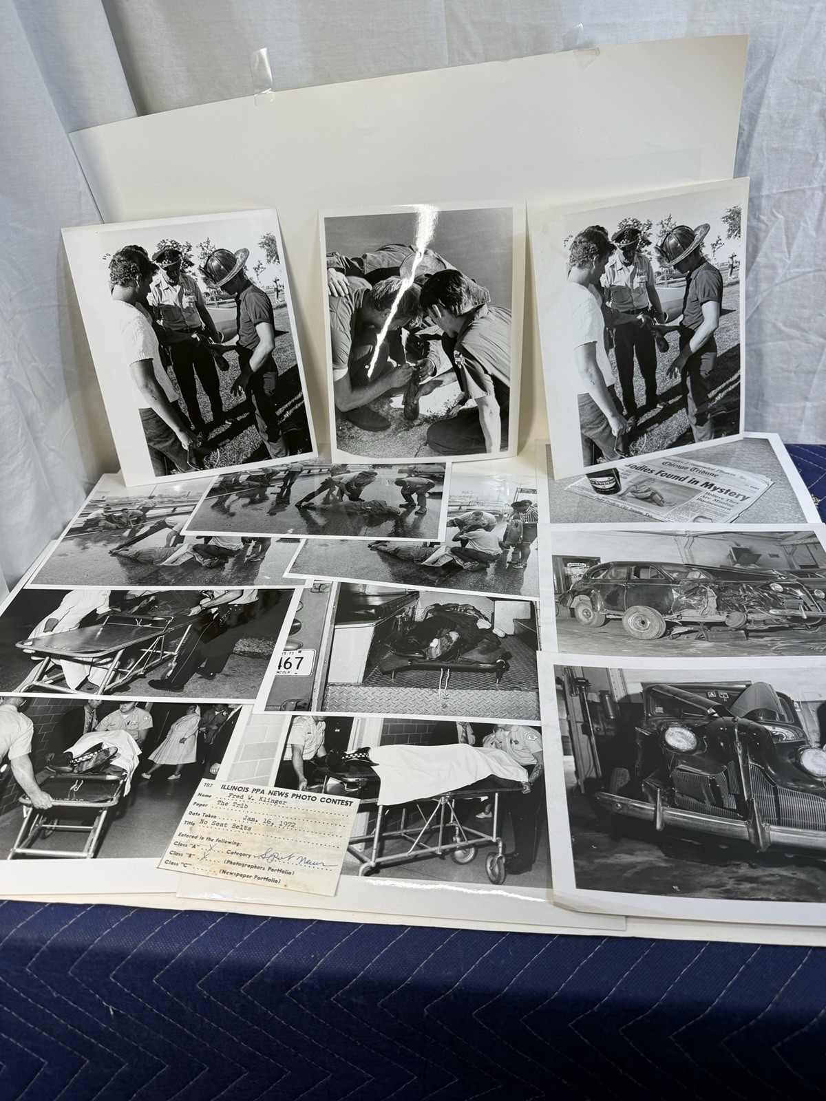 Vtg 1972 Press Photo Lot 10+ Police Accident Crime Scene Illinois PPA Tribune