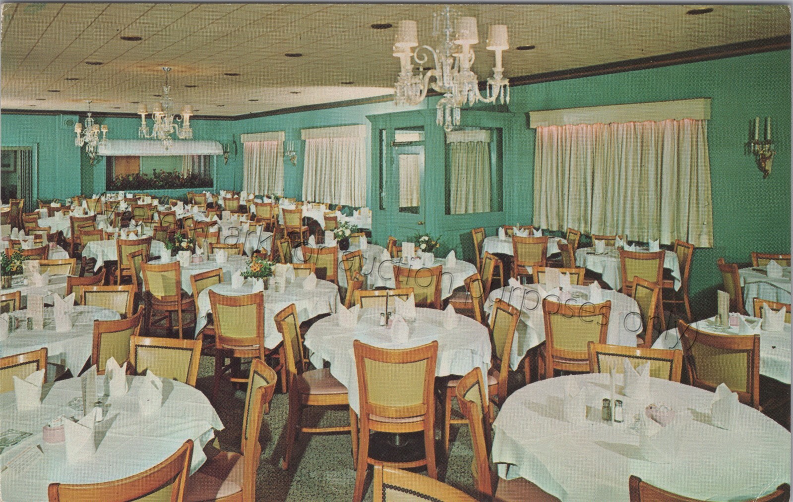 Greenport, NY: Mitchell\'s vintage Long Island New York Restaurant Postcard