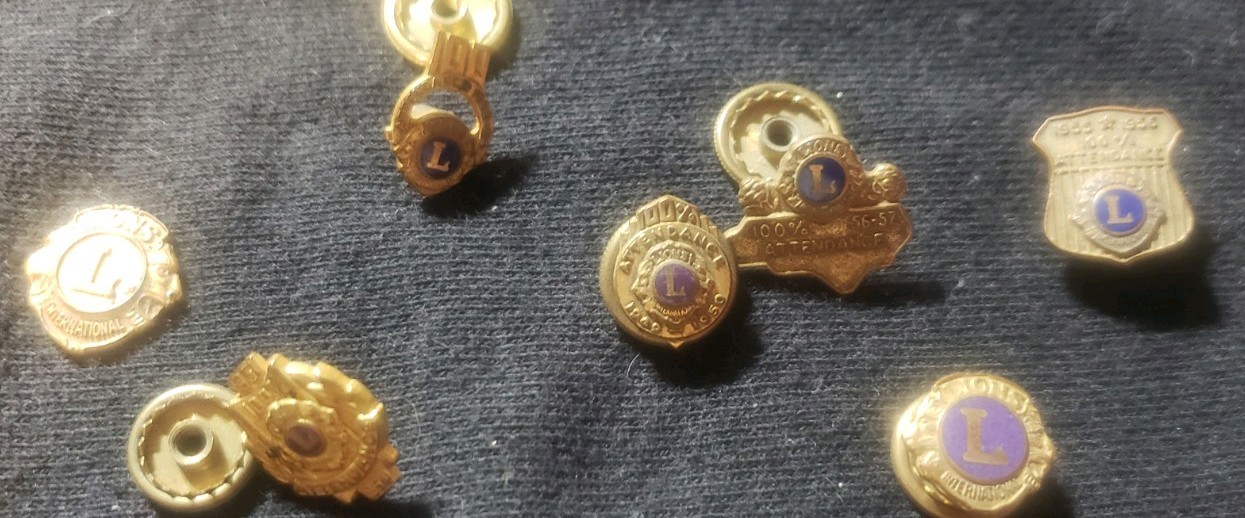Vintage Lot of 7 Lions Club Int. Lapel Pins 1949-50, 51-52, 53-54, 55-56, 56-57 Vintage Lot of 7 Lions Club Int. Lapel Pins 1949-50, 51-52, 53-54, 55-56, 56-57