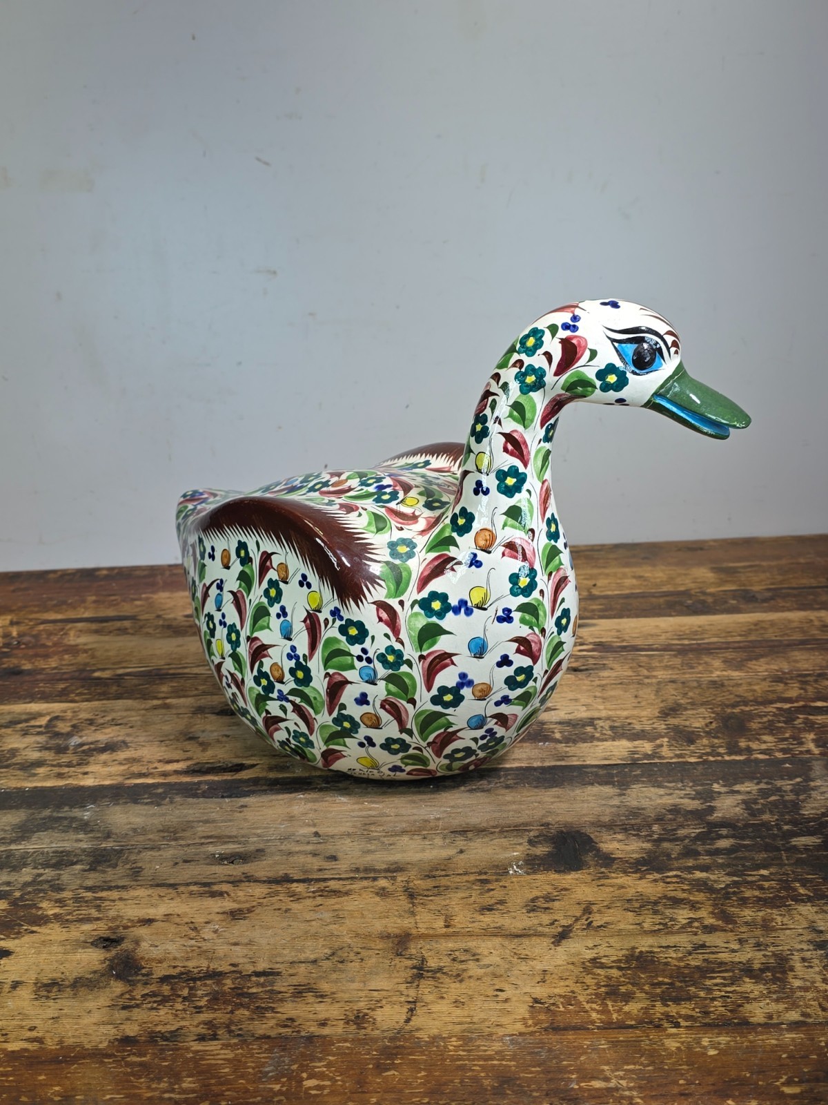 Vtg Tonala Mexico Pottery Duck Figurine Large 12 Vtg Tonala Mexico Pottery Duck Figurine Large 12