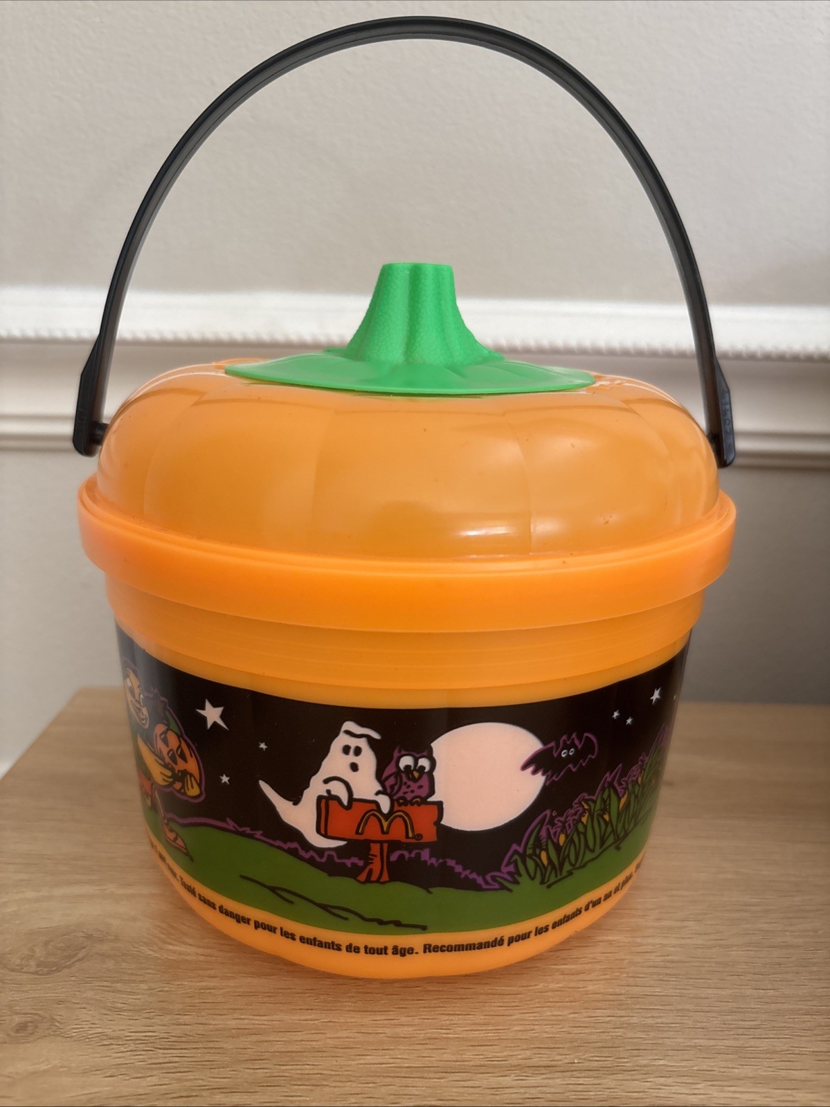 🧡Vintage 1999 McDonald\'s Halloween Trick-or-Treat Pail Bucket Grimace Birdie